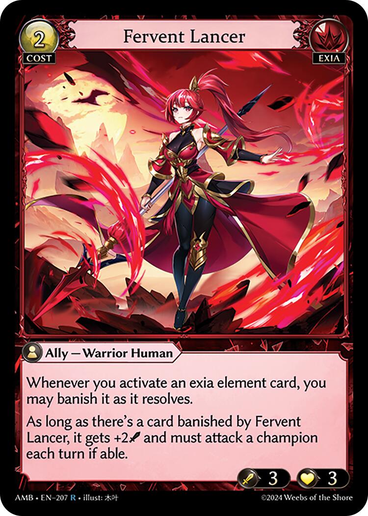 Fervent Lancer (207) [Mortal Ambition] Foil