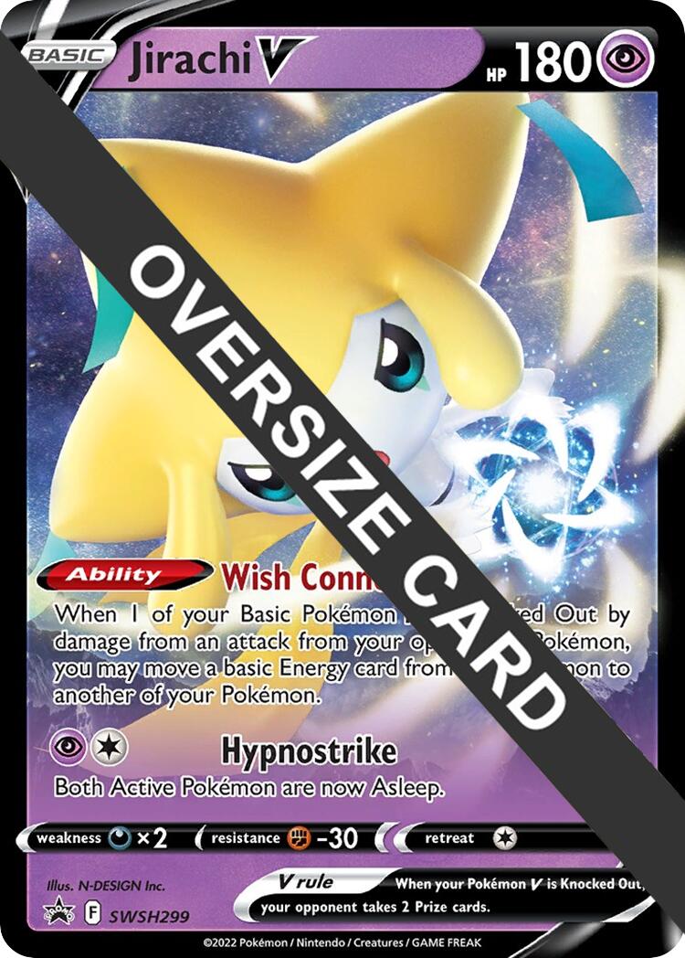 Jirachi V (SWSH299) (Jumbo Card) [Sword & Shield: Black Star Promos] | Silver Goblin