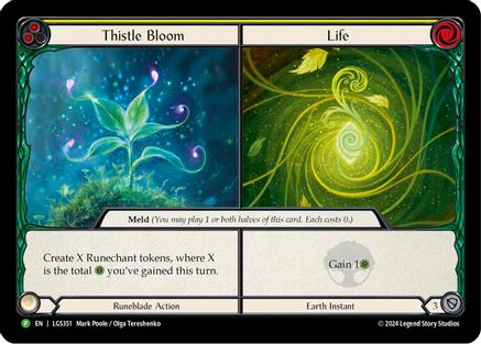 Thistle Bloom // Life - LGS351 Cold Foil (LGS351) - Flesh and Blood: Promo Cards | Silver Goblin