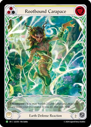 Rootbound Carapace (Yellow) (Extended Art) (LGS353) Rainbow Foil - FaB Promos