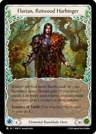 Florian, Rotwood Harbinger - HER119 Rainbow Foil (HER119) - Flesh and Blood: Promo Cards | Silver Goblin