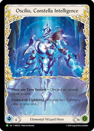 Oscilio, Constella Intelligence (HER122) Rainbow Foil - FaB Promos