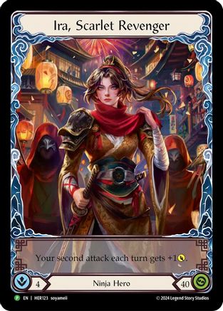 Ira, Scarlet Revenger - HER123 Rainbow Foil (HER123) - Flesh and Blood: Promo Cards | Silver Goblin