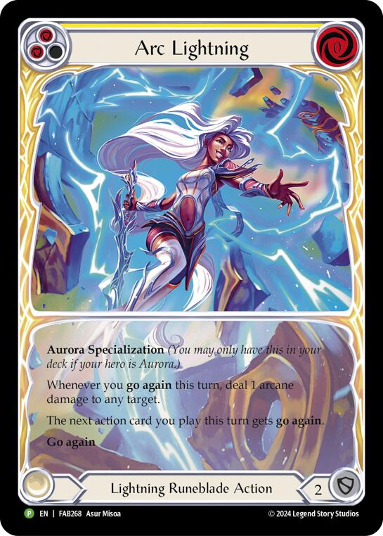 Arc Lightning (Extended Art) - FAB268 [FAB268] (Promo)  Rainbow Foil | Silver Goblin