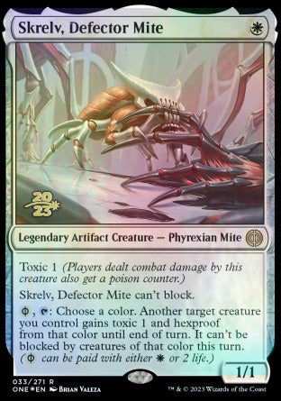 Skrelv, Defector Mite [Phyrexia: All Will Be One Prerelease Promos] | Silver Goblin