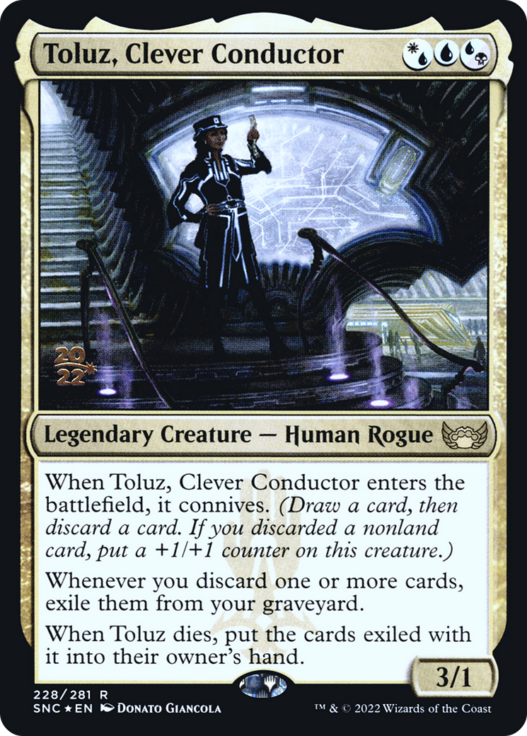 Toluz, Clever Conductor (228s) Foil - Streets of New Capenna Promos
