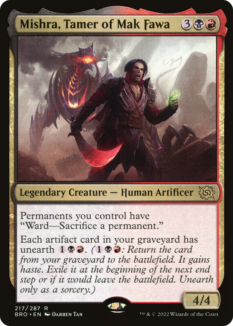 Mishra, Tamer of Mak Fawa (217) Foil - The Brothers' War