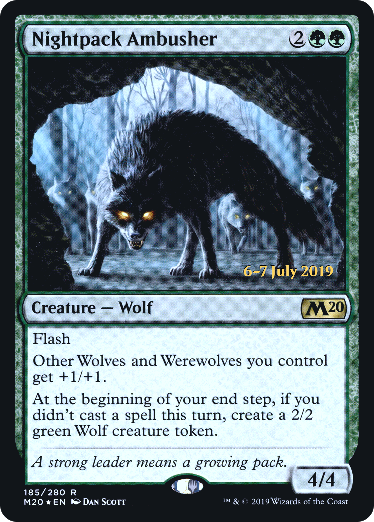 Nightpack Ambusher (185s) Foil - Core Set 2020 Promos