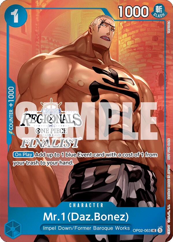 Mr.1 (Daz.Bonez) (Online Regional 2024 Vol. 3) [Finalist] [One Piece Promotion Cards] | Silver Goblin