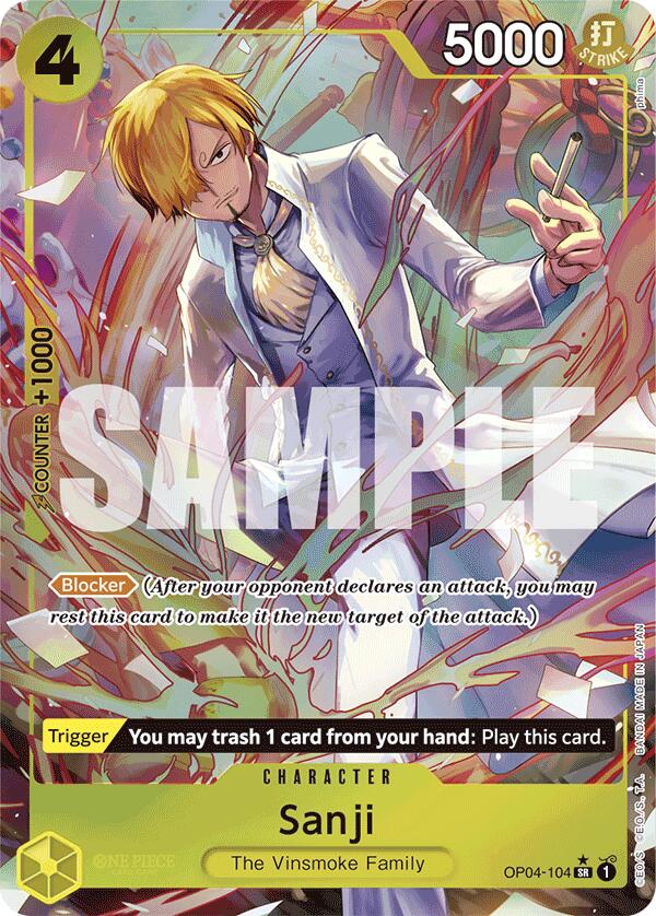 Sanji (OP04-104) (Alternate Art) [Premium Booster -The Best-] | Silver Goblin