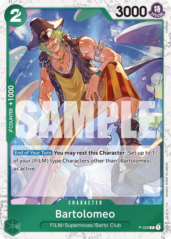 Bartolomeo (P-029) (Jolly Roger Foil) [Premium Booster -The Best-] | Silver Goblin