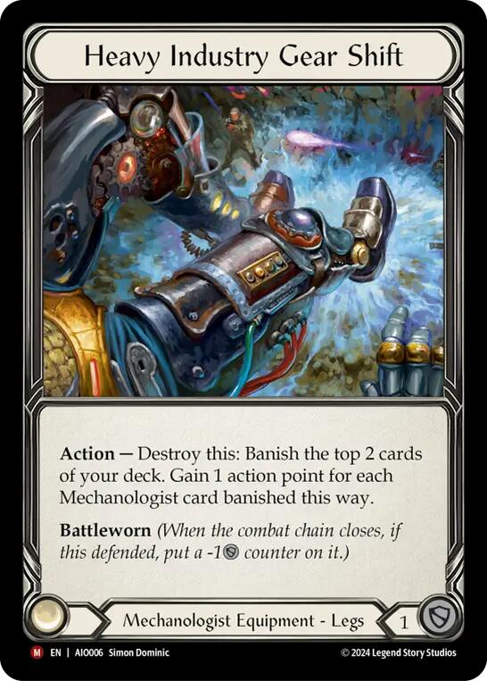 Heavy Industry Gear Shift [AIO006] (Armory Deck: Dash)  Rainbow Foil | Silver Goblin