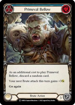 Primeval Bellow (Blue) (1HR026) - Historic Pack 1 Blitz Deck: Rhinar | Silver Goblin