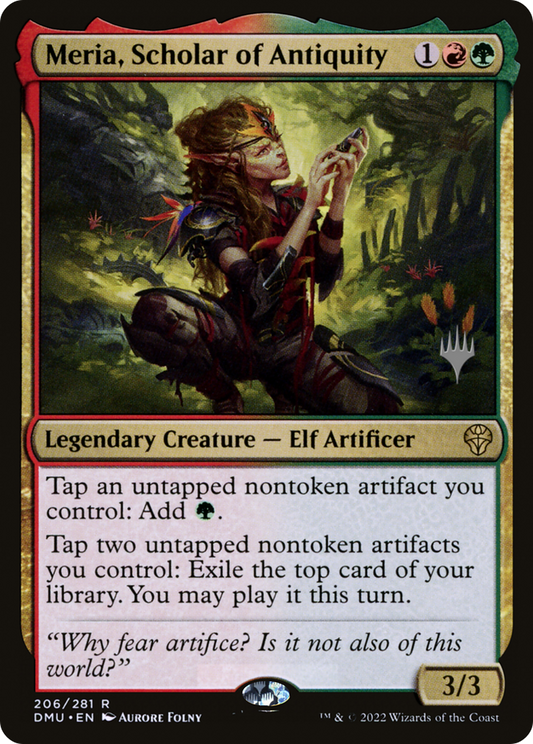 Meria, Scholar of Antiquity (Promo Pack) [Dominaria United Promos] Foil