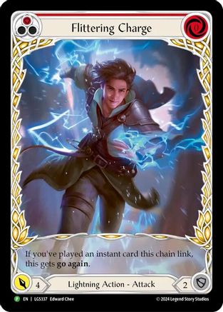 Flittering Charge (Red) (Extended Art) (LGS337) Rainbow Foil - FaB Promos