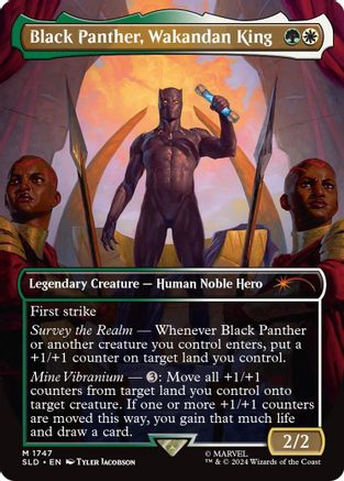 Black Panther, Wakandan King (1747) Foil - Secret Lair Drop Series