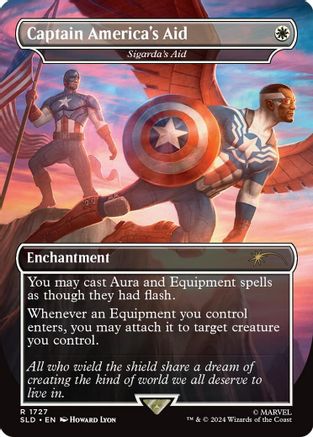 Sigarda's Aid (Captain America's Aid) (Rainbow Foil) (1727) Foil - Secret Lair Drop