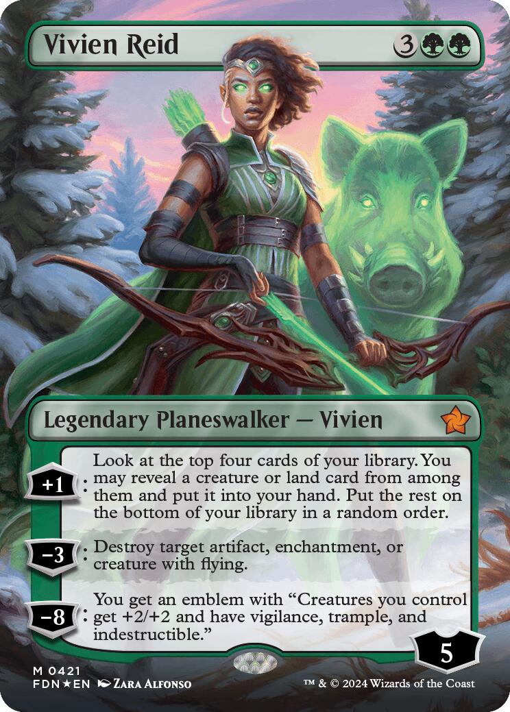 Vivien Reid (Borderless) (Mana Foil) [Foundations] | Silver Goblin