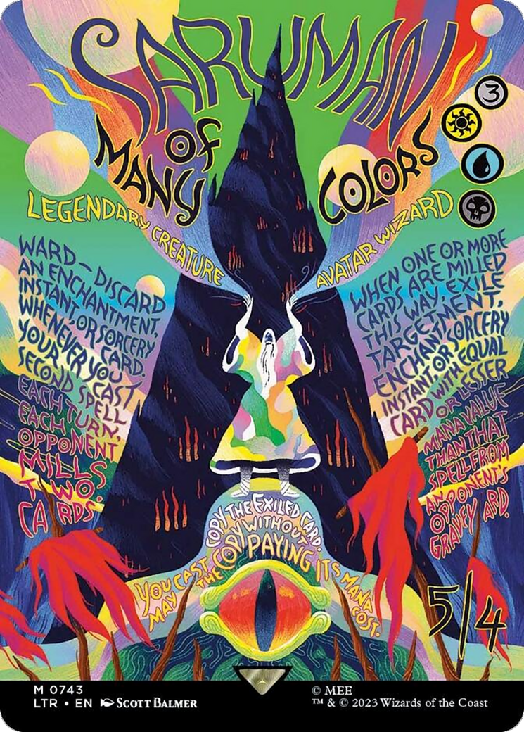 Saruman of Many Colors (Borderless Poster) (743) Foil - The Lord of the Rings: Tales of Middle-earth