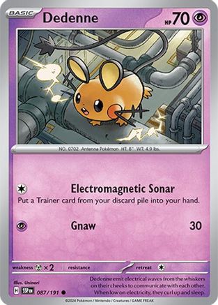 Dedenne (087/191) [Scarlet & Violet: Surging Sparks] Reverse Holofoil