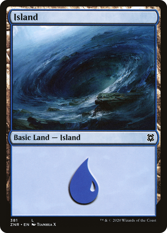 Island (381) [Zendikar Rising] Foil