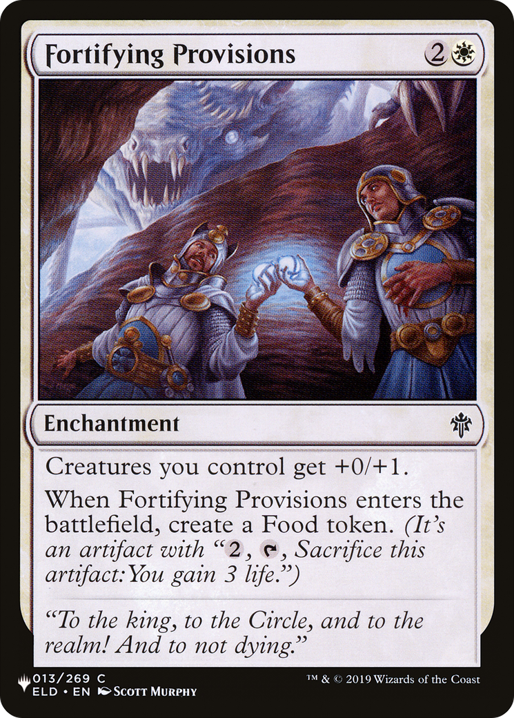 Fortifying Provisions (ELD-13) - The List