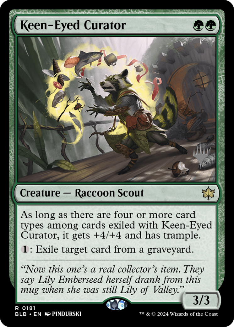 Keen-Eyed Curator (Promo Pack) [Bloomburrow Promos] Foil
