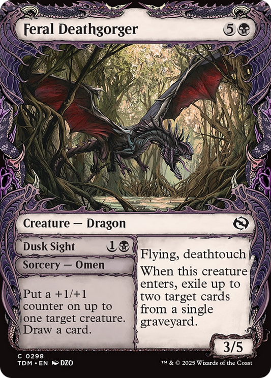 Feral Deathgorger // Dusk Sight (Showcase) (298) - Tarkir: Dragonstorm