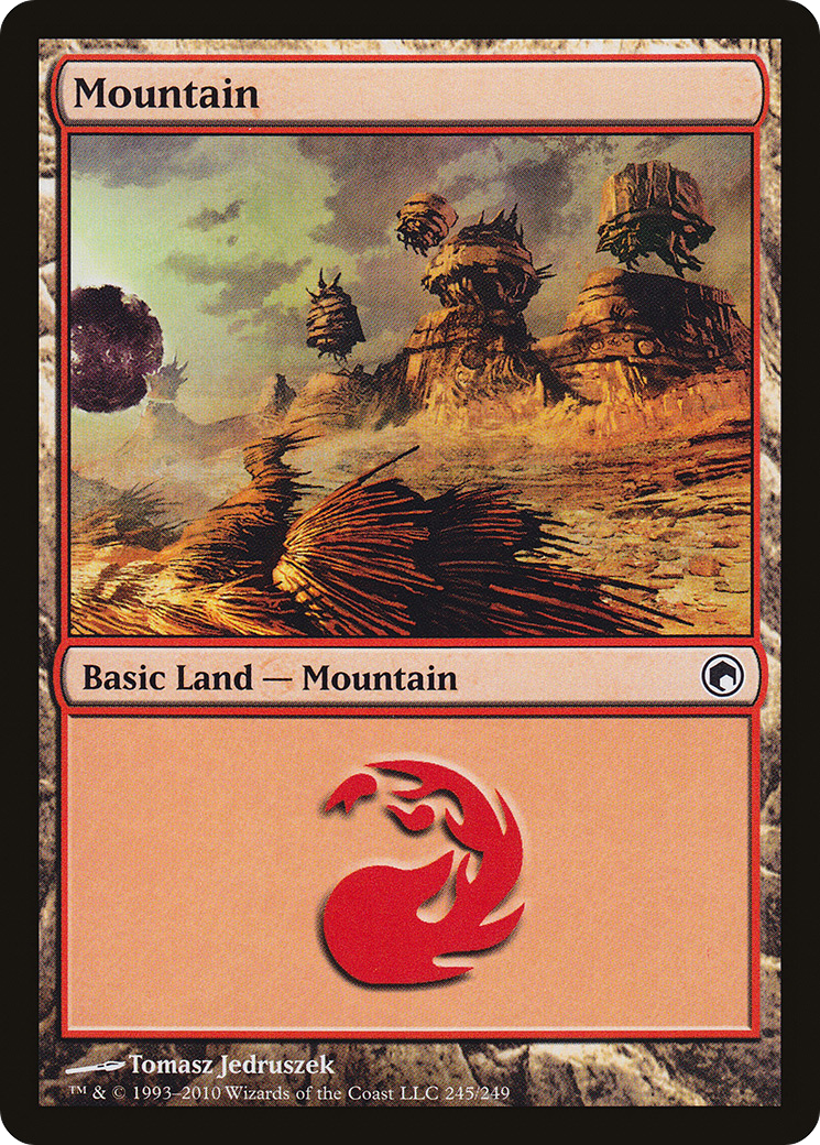 Mountain (245) [Scars of Mirrodin] | Silver Goblin