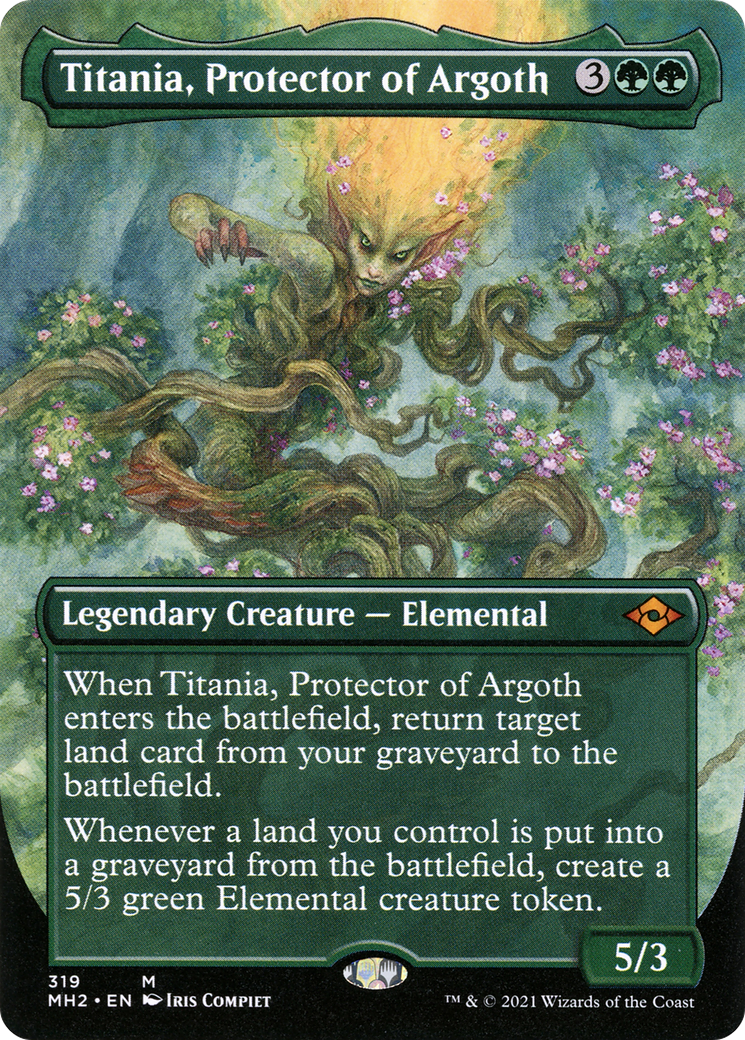 Titania, Protector of Argoth (Borderless Alternate Art) [Modern Horizons 2] Foil