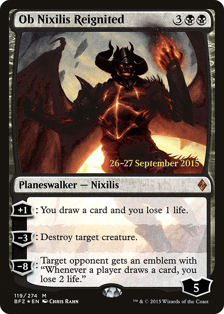 Ob Nixilis Reignited (119) Foil - Battle for Zendikar Promos