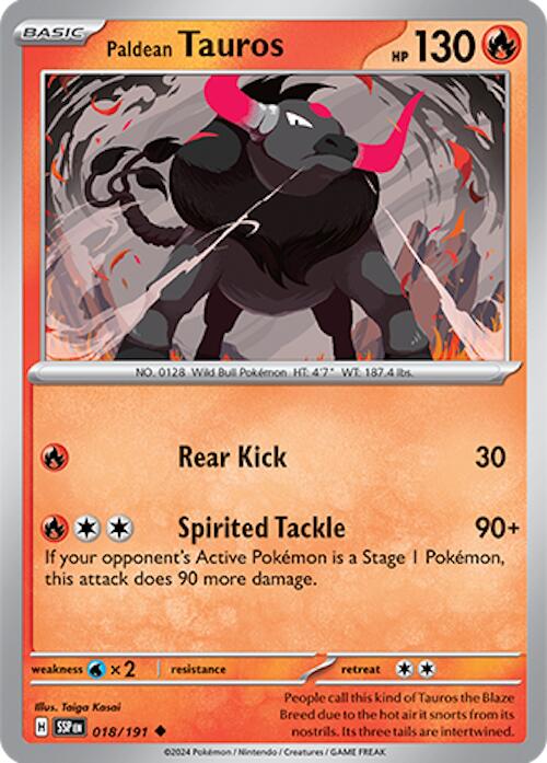 Paldean Tauros (018/191) [Scarlet & Violet: Surging Sparks] | Silver Goblin