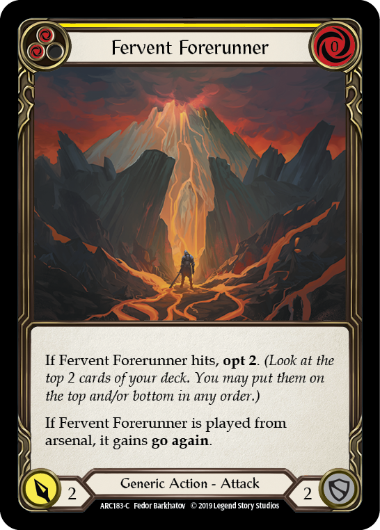 Fervent Forerunner (Yellow) [ARC183-C] (Arcane Rising)  1st Edition Normal | Silver Goblin