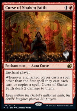 Curse of Shaken Faith (Promo Pack) [Innistrad: Midnight Hunt Promos] | Silver Goblin