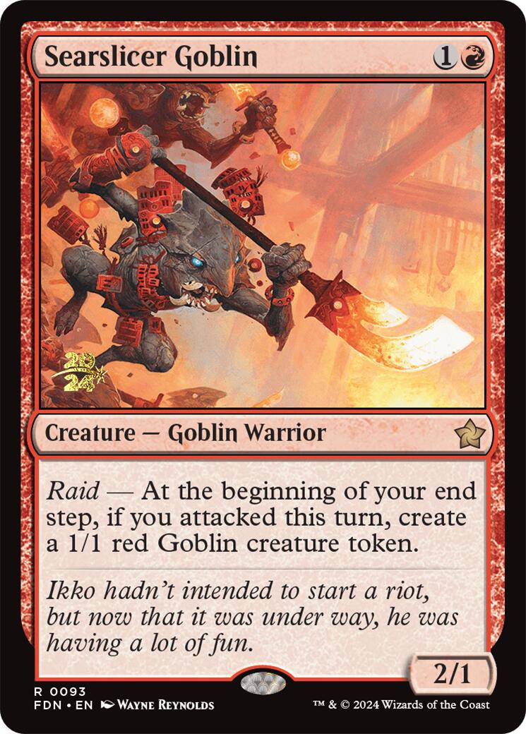 Searslicer Goblin [Foundations Prerelease Promos] | Silver Goblin