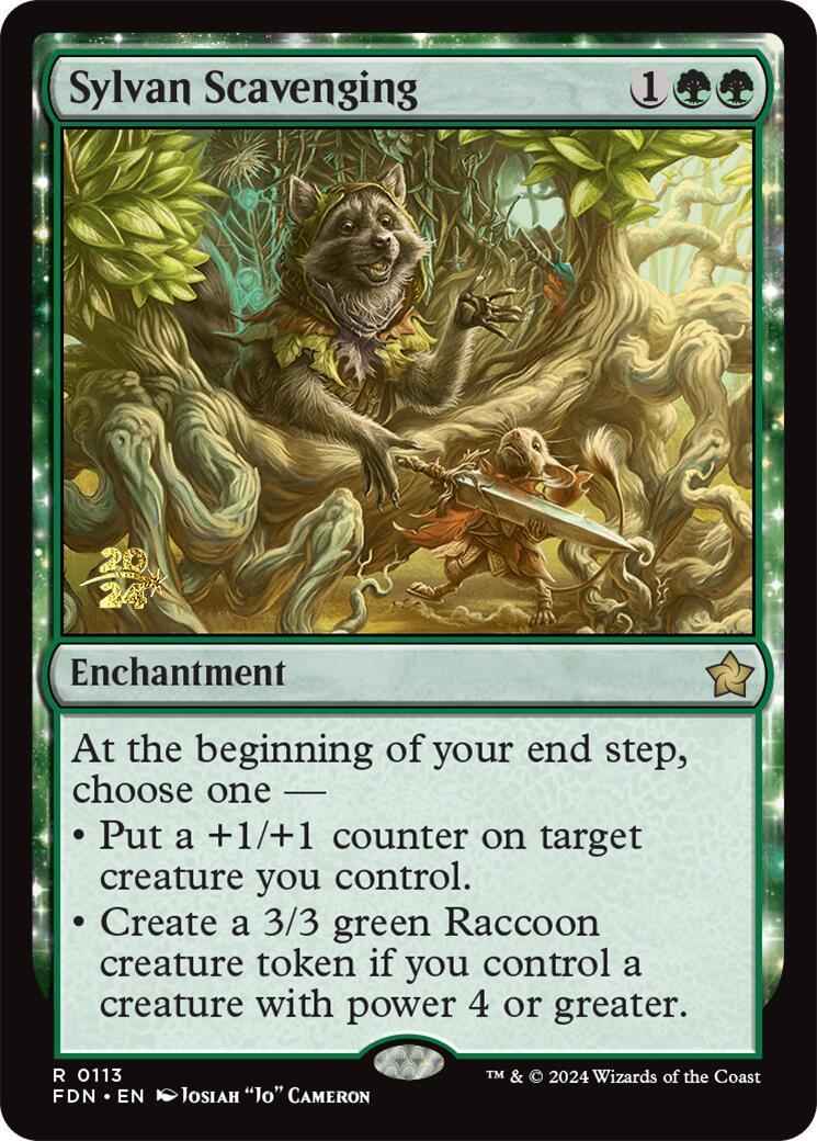 Sylvan Scavenging [Foundations Prerelease Promos] | Silver Goblin