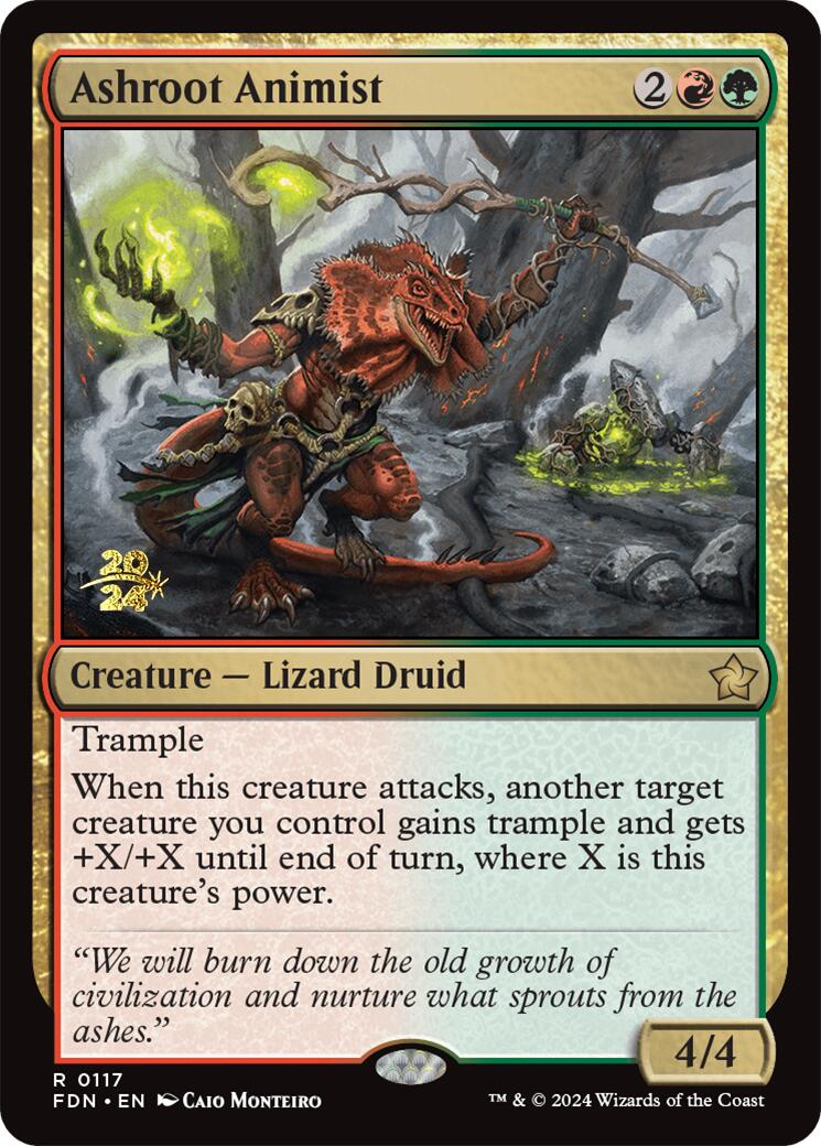 Ashroot Animist [Foundations Prerelease Promos] | Silver Goblin