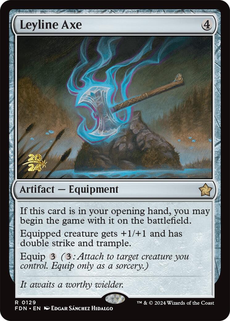 Leyline Axe [Foundations Prerelease Promos] | Silver Goblin