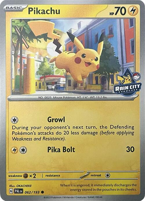 Pikachu (062/193) (Rain City Showcase) [Miscellaneous Cards] | Silver Goblin