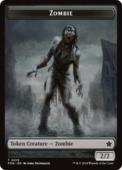 Zombie // Goblin Doubled-Sided Token [Foundations Tokens] | Silver Goblin