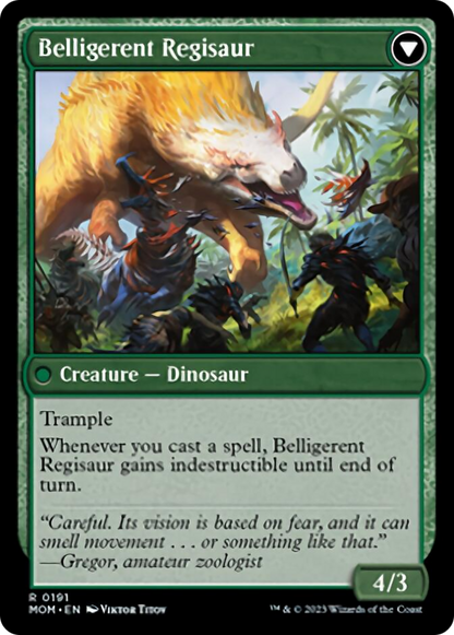 Invasion of Ixalan // Belligerent Regisaur (191) Foil - March of the Machine