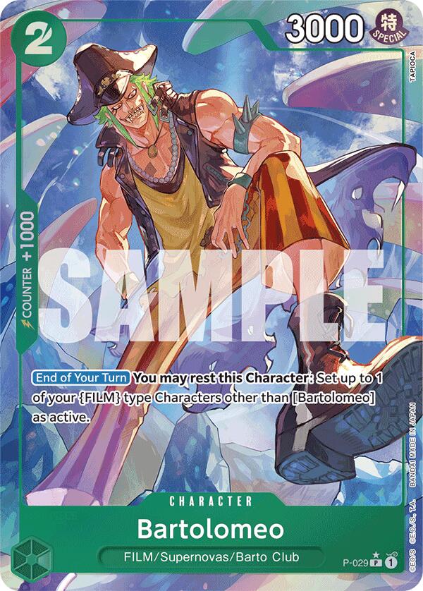 Bartolomeo (P-029) (Full Art) [Premium Booster -The Best-] | Silver Goblin