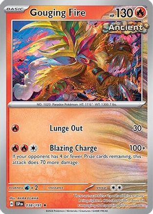 Gouging Fire (038/191) (Deck Exclusives) [Scarlet & Violet: Surging Sparks] | Silver Goblin