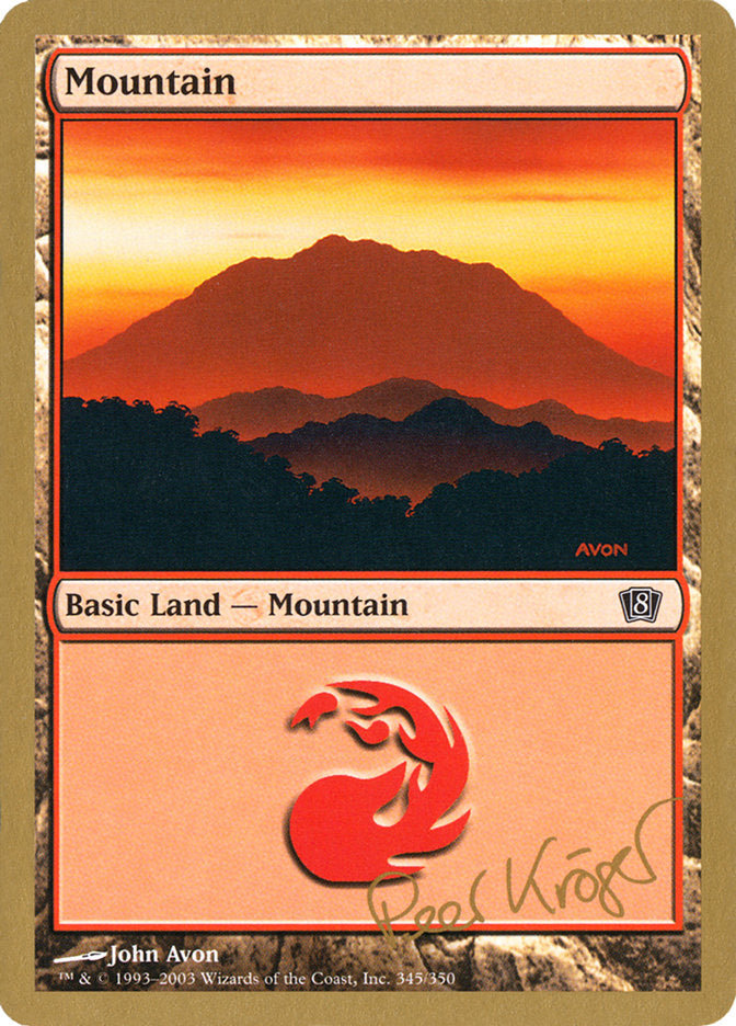 Mountain (pk345) (Peer Kroger) [World Championship Decks 2003] | Silver Goblin