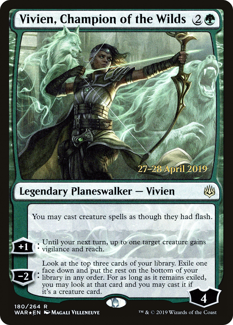 Vivien, Champion of the Wilds (180s) Foil - War of the Spark Promos