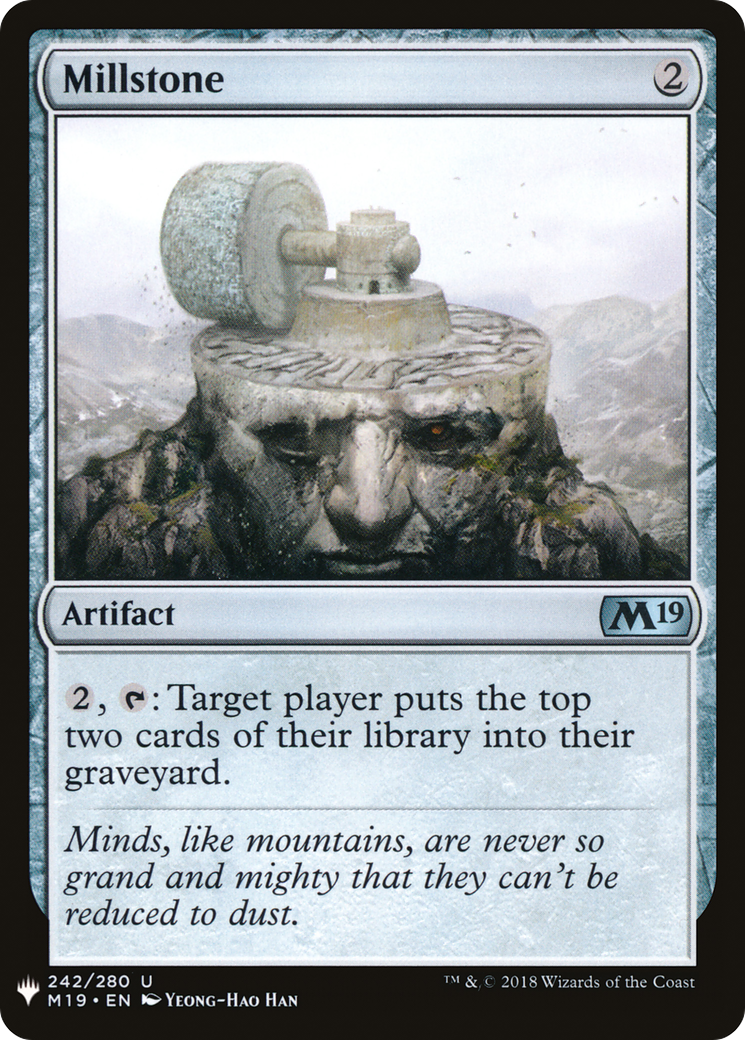 Millstone (M19-242) - The List