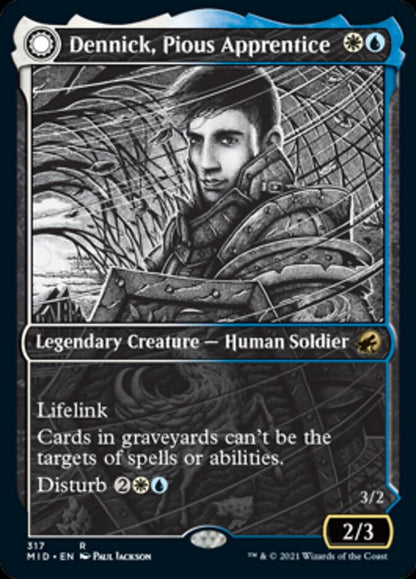 Dennick, Pious Apprentice // Dennick, Pious Apparition (Showcase) (317) - Innistrad: Midnight Hunt