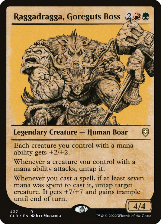 Raggadragga, Goreguts Boss (Showcase) (437) Foil - Commander Legends: Battle for Baldur's Gate