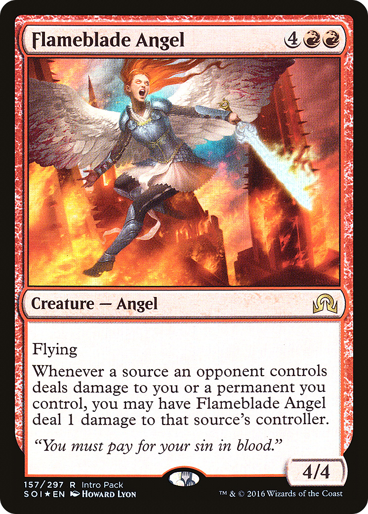 Flameblade Angel (157) Foil - Shadows over Innistrad Promos
