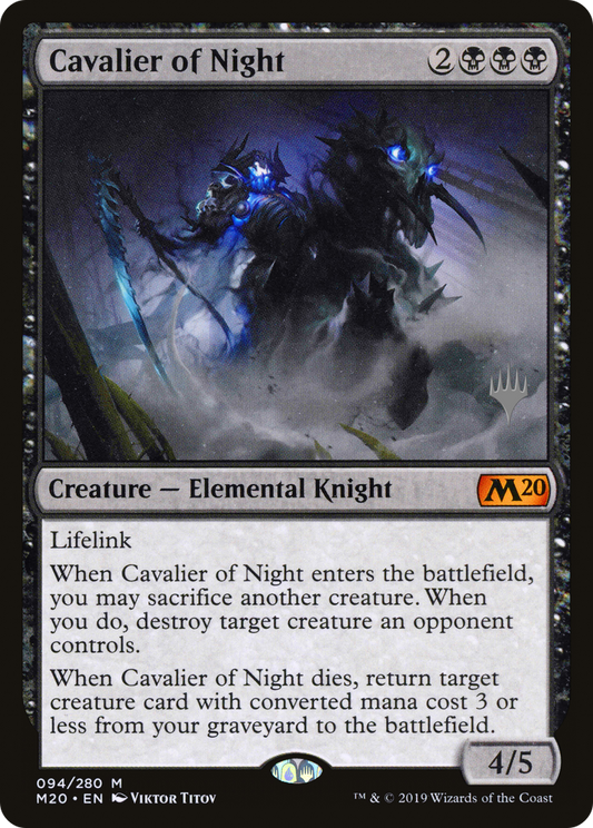 Cavalier of Night (Promo Pack) [Core Set 2020 Promos]